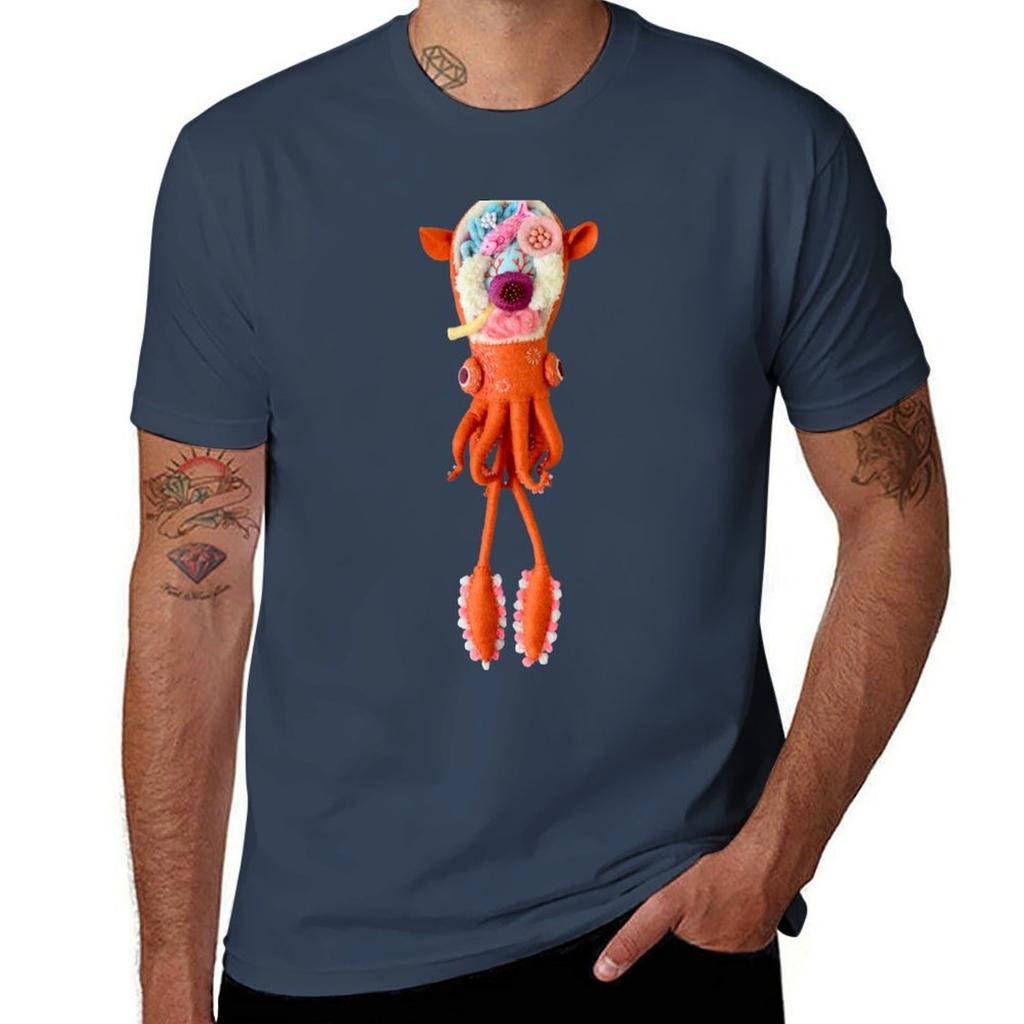 The Anatomy of Small Ear Squid TShirt Breathable Lightweight Summer Top