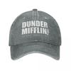 Офисное телешоу Dunder Mifflin Paper Бейсболки Винтажные потертые джинсовые кепки Snapback в стиле унисекс Уличные кепки Шляпа
