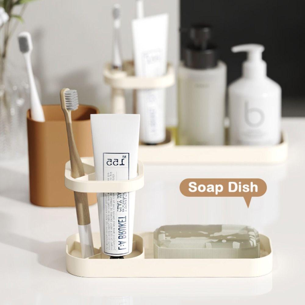 Многофункциональная подставка для зубной пасты и зубных щеток, набор для домашнего ополаскивателя для полости рта, органайзер для ванной комнаты, держатель для зубных щеток