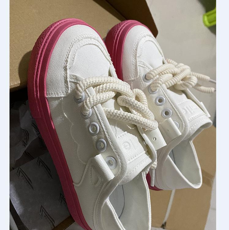 Casual Women's Canvas Shoes Breathable Flat Bottom Comfortable 2024 New Fashion Simple All-match Little White Shoes Summertime