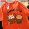 Sisters Tops Raccoon Looking In The Mirror T Shirt Casual Breathable Street Hip Hop Tops Cotton Cool Oversized Brother T-Shirt