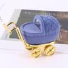 1Pcs Necklaces Box Fashion Velvet Stroller Ring Box Gift Case Jewelry Display Holder Storage Case