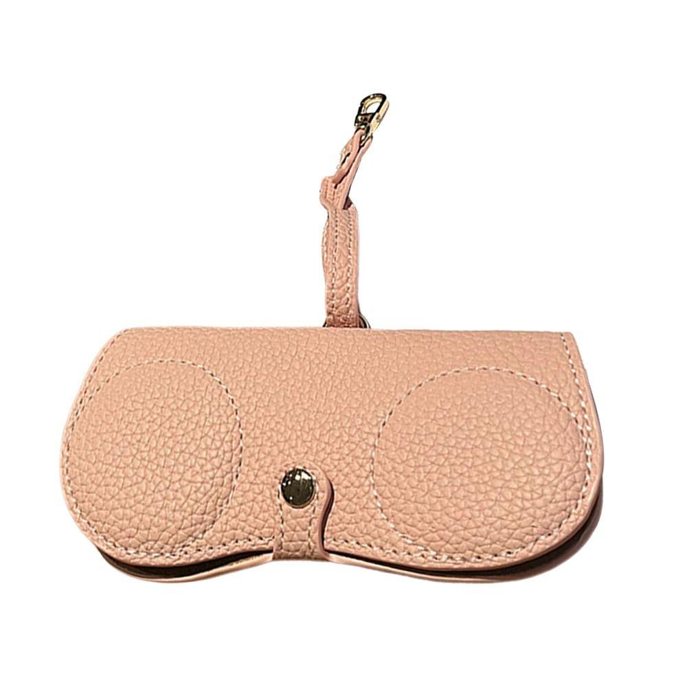 PU Leather Sunglasses Pouch with Keyring SunGlasses Holder Hanging Sunglasses  Eyewear Accessories