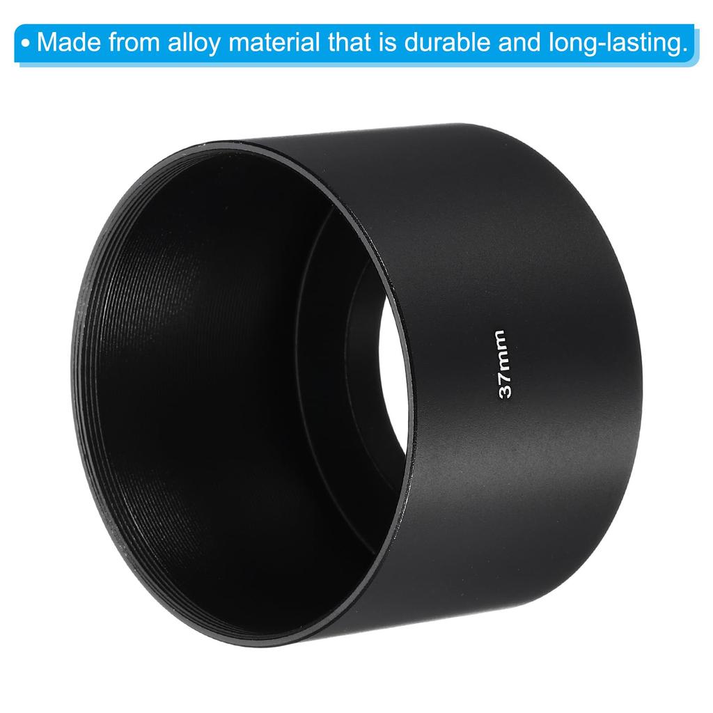 Бленда объектива PATIKIL 37 мм для объектива камеры с длинным фокусом, матовая внутренняя бленда, черная с салфеткой для протирки, антибликовая