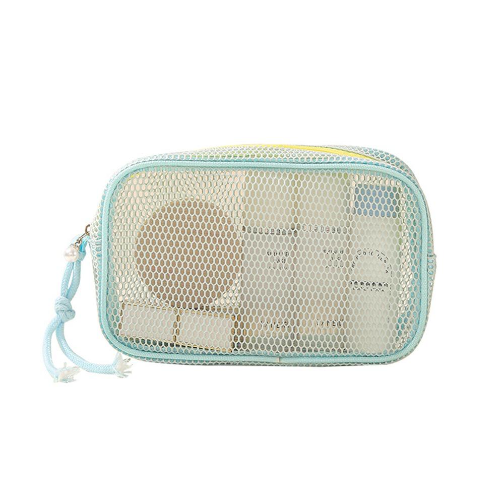 Breathable Mesh Portable Toiletry Pouch Large Capacity Coin Purse Wash Bags Toiletries Storage