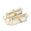 French sweet bow light mouth ballet single shoes women's skirt round head Velcro word with Mary Jane shoes