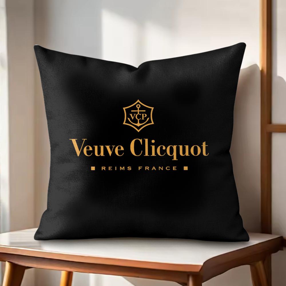 Роскошные Чехлы-Подушки Veuve CClicquot Натуральный Лен Органическая Ткань Двусторонний Принт Чехлы для Диванных Подушек Домашний Декор
