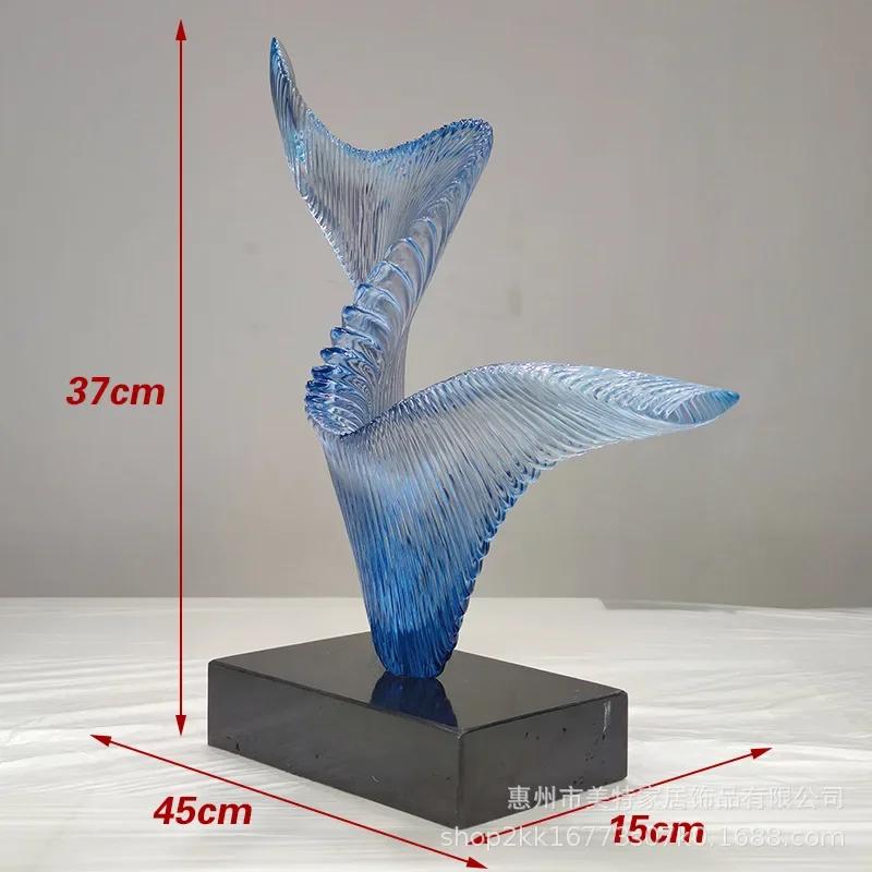 Modern Transparent Resin Sculptures Simple Home Decor Hotel Lobby Living Room Porch Statues Abstract Creative Decorative Artwork