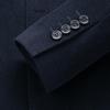 FAPAI Men's Business Stand Collar Wool & Cashmere Blend Overcoat