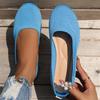 Fashion Women Flats 2024 New Solid Color Slip On Shoes for Women Casual Knitted Ballet Loafers Women Lightweight Breathable Flats Shoes
