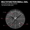 Hannah Martin Men Quartz Watches Top Brand Fashion Multifunction Small Dial Mesh Business Waterproof Wrist Watches