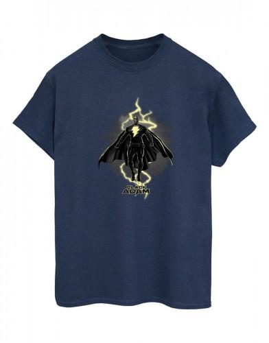 DC Comics Womens/Ladies Black Adam Hovering Bolt Cotton Boyfriend T-Shirt