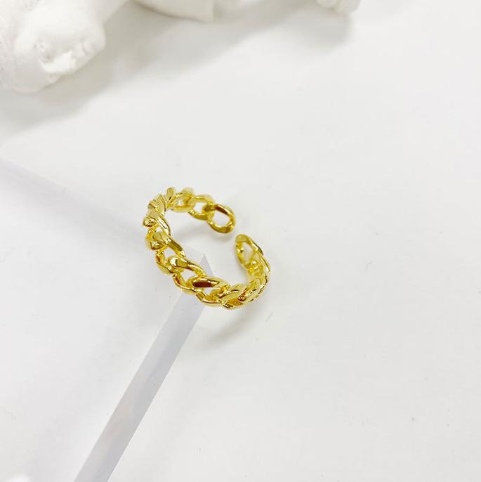 Korean-Style Open Pearl Ring: Retro, Light Luxury Design