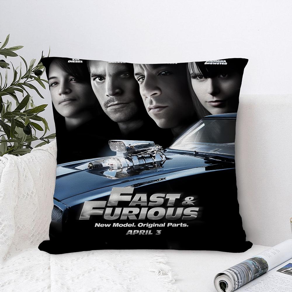 Наволочка F-Fast & F-Furious Плюшевая ткань Мягкая наволочка Двусторонний принт Чехол для диванной подушки Чехол для декоративной подушки