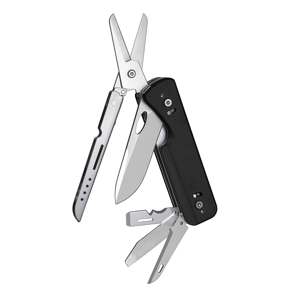 ROXON S505G Flex Scissors Modular Design Includes Fixed Big Interchangeable and Interchangeable Implements - Multi-Tool - BA01-BA17 Scissors, Blades,
