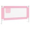 Toddler Bed Safety Rail Pink 140 x 25 cm Fabric