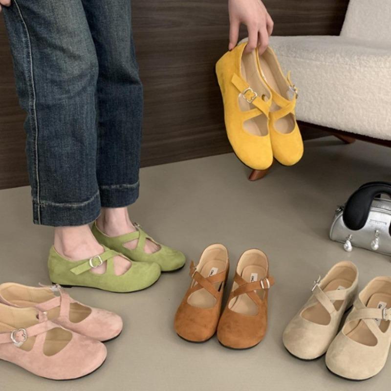 Женские туфли на плоской подошве, туфли-лоферы, женские туфли с мелким ремешком, модные, темпераментные, ретро, замшевые туфли, замшевые мокасины