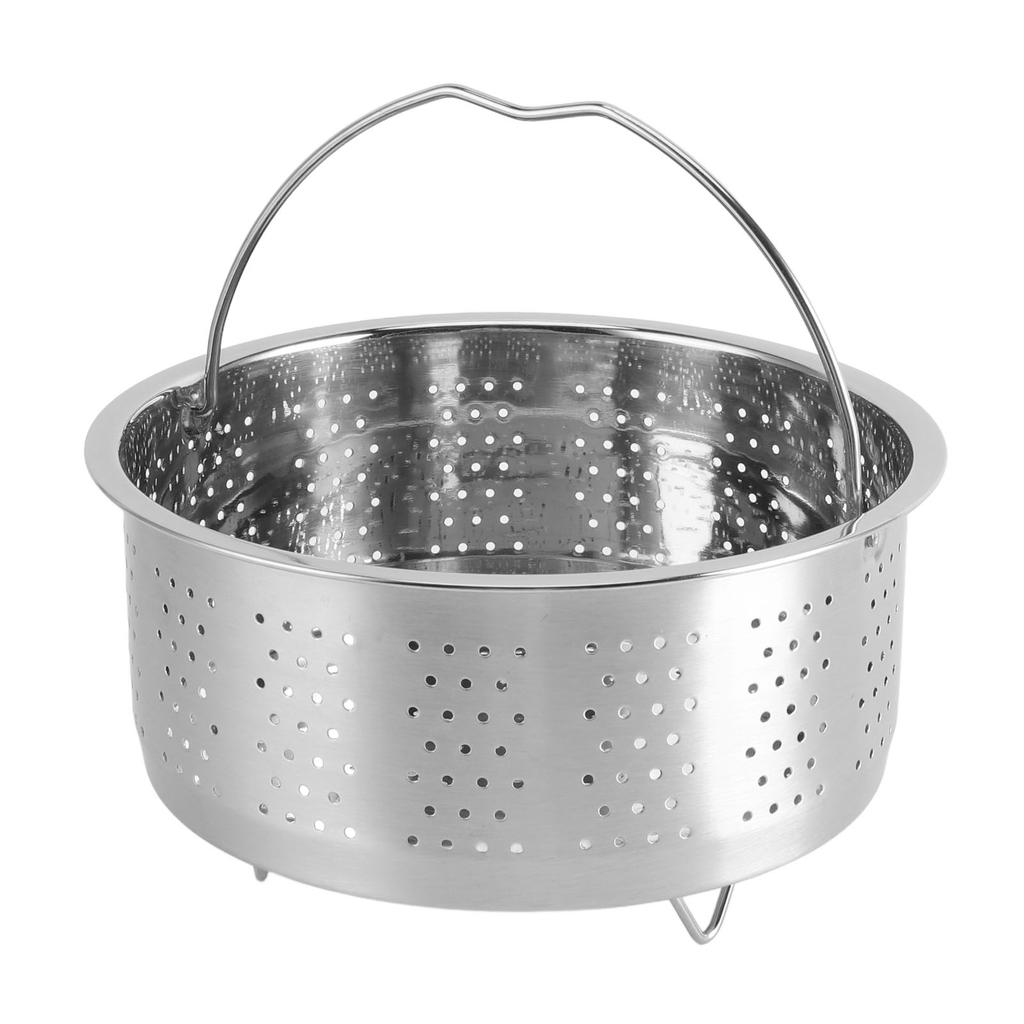 Stainless Steel Steam Basket with Handle Sugar Removal Rice Cooker Insert Steaming Rack for Food