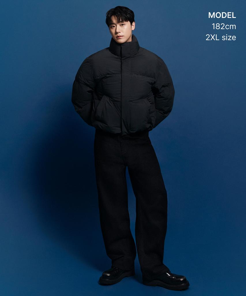 Musinsa Standard Daily Puffer Short Padded Jacket [Dark Gray]