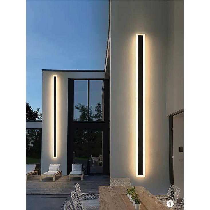 Modern Waterproof outdoor Long Strip LED wall lamps IP65 Aluminum Wall Light Garden porch Sconce Lights 110V 220V wall washer