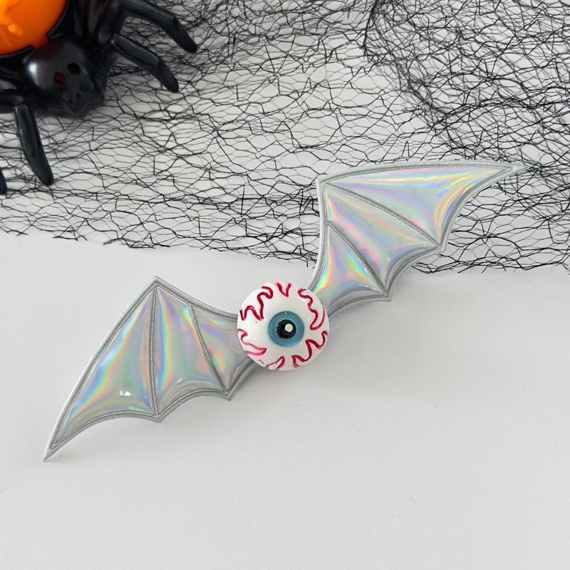 Темная Серия Хэллоуин Головной Убор Многоцветная Тыква Дьявол Крылья Летучей Мыши Боковой Головной Убор Заколка для Волос Забавный Дьявольский Аксессуар для Вечеринок