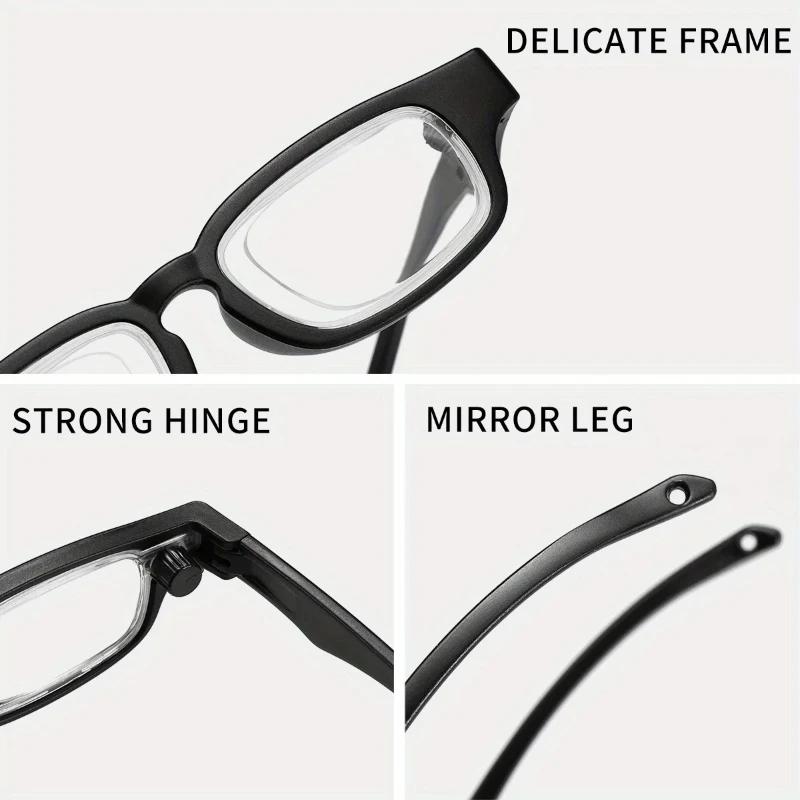 New Tr Adjustable Reading Glasses Each Lens Can Be Adjusted 0.5 To 3.5 Rotatable Focus Glasses Portable Presbyopia Glasses