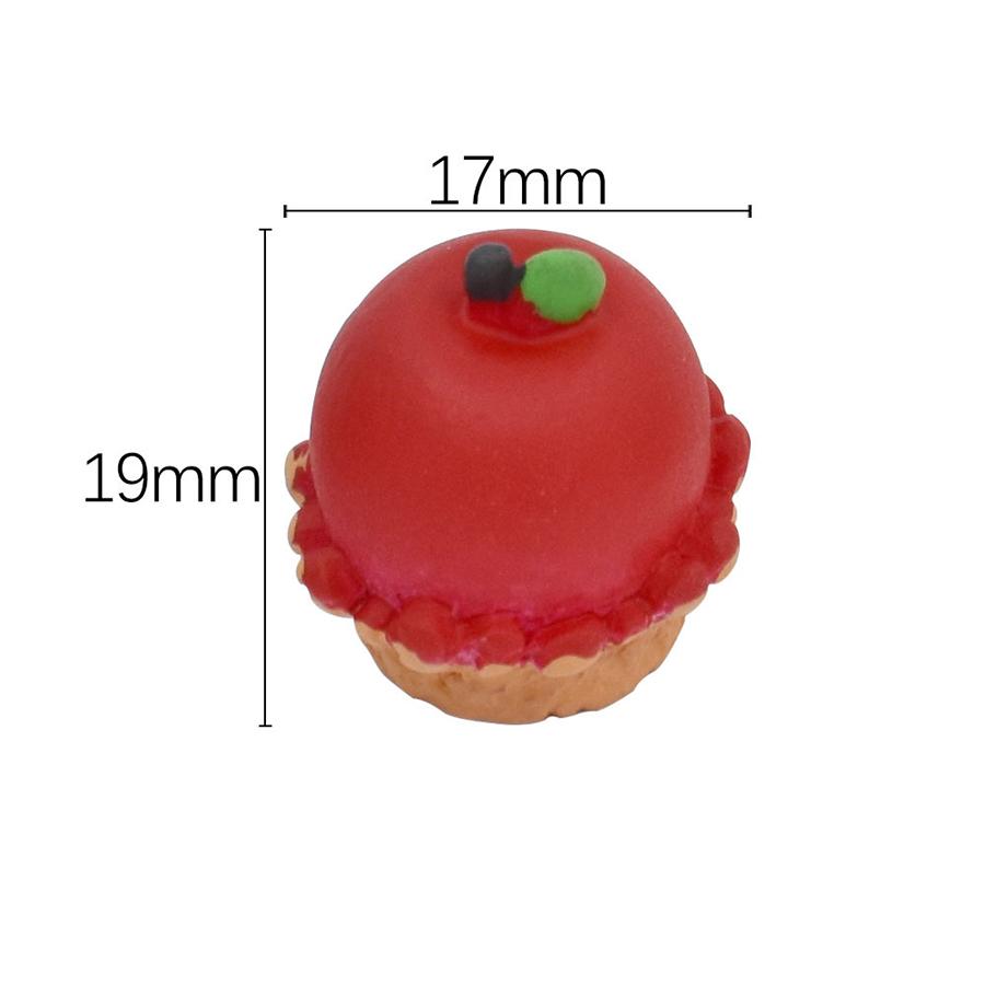 Hot Sale New 3d Artificial Mousse Crepe Cake Design Miniature Dessert Resin Charms for Keyring Bag Shoes