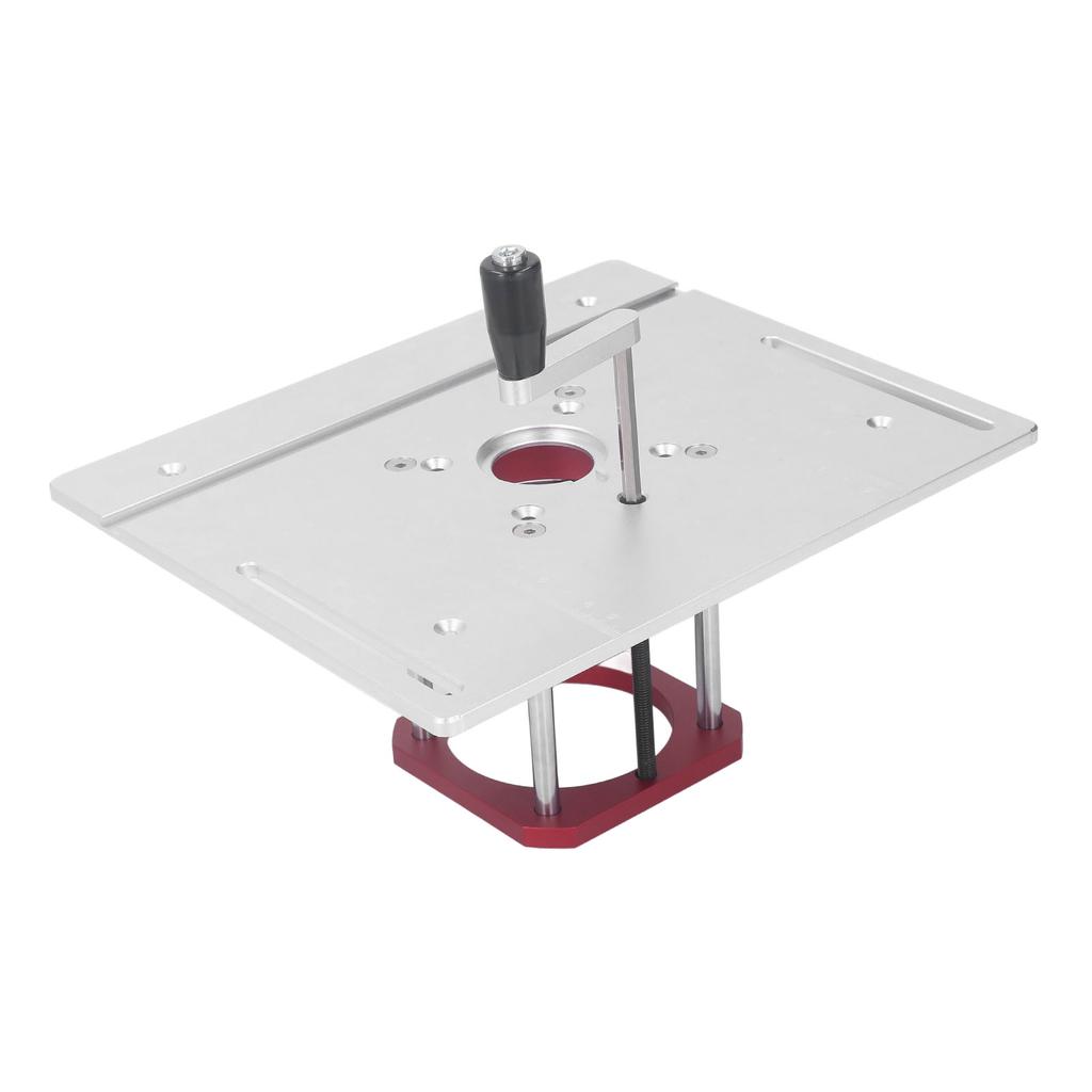0‑54mm Router Table Lifting Base with Handle Aluminum Alloy Woodworking Flip Board for 64‑65mm Trimming Machine
