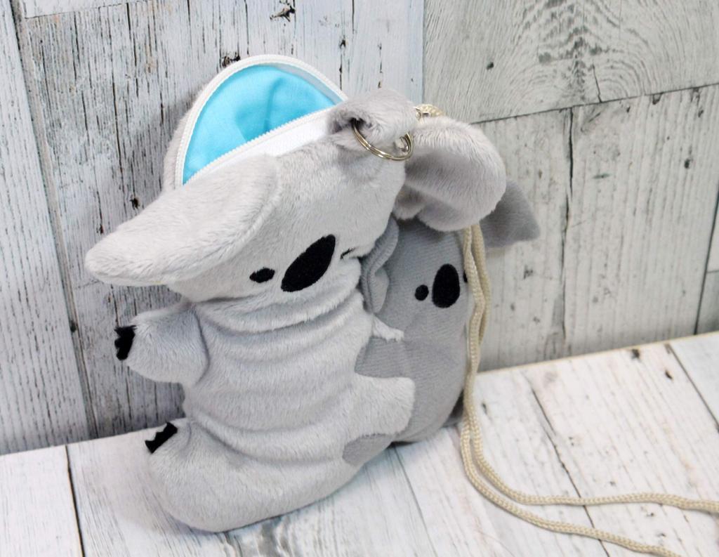 Shinada hug hug Oyako Koala Pouch, 5.5 x 1.2 x 8.5cm, Animal-themed Goods, HUGK-0138