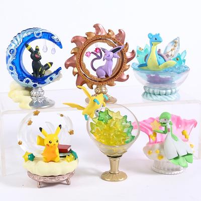 Pokemon Starrium Коллекция Piakchu Lapras Jirachi Gardevoir Umbreon Espeon ПВХ Фигурки Игрушки 6 шт./компл.