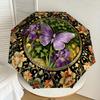 1PC Butterfly Floral Umbrella-8-Rib Reinforced, Automatic Open, Lightweight & Durable, Cute Fashion Accessory for Outdoor-K1286