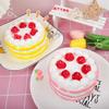 Simulation Strawberry Birthday Cake Squeeze Toy PU Decompression Squishy Fingertip Toy Pony Cake Pressure Relief