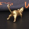 Ancient Brass Small Tea Pet Ornament Long Tail Cute Mouse Figurines Miniatures Copper Lucky Rat Study Living Room Decorations