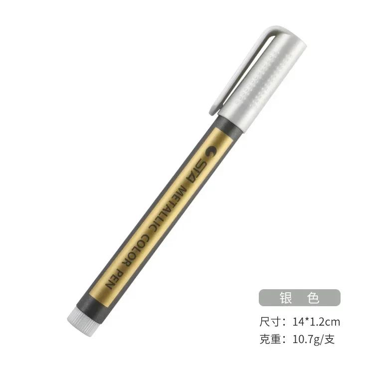 Тонкие металлические маркеры, краски, ручки, художественные перманентные маркеры для фотоальбома, подарочной карты, DIY-поделок, детские канцелярские товары, 10 цветов