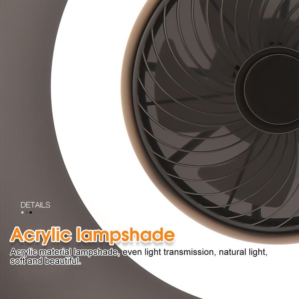 52 см умный потолочный вентилятор с подсветкой, регулируемая скорость, пульт дистанционного управления, вентиляционная лампа, светодиодный потолочный светильник для спальни, гостиной