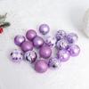 16pcs Shatterproof Painted Christmas Balls Set Plastic Xmas Tree Pendants  Holiday Party Ornament