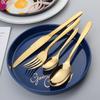 HANYANG Steak Knife and Fork Western Knife, Fork and Spoon Simple Wind Gold Stirring Spoon Western Tableware