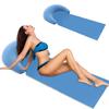 Beach Mat with Inflatable Pillow Portable Lightweight Outdoor Beach Lounger Sunbathing Relaxing Beach Blanket with Flocking Headrest