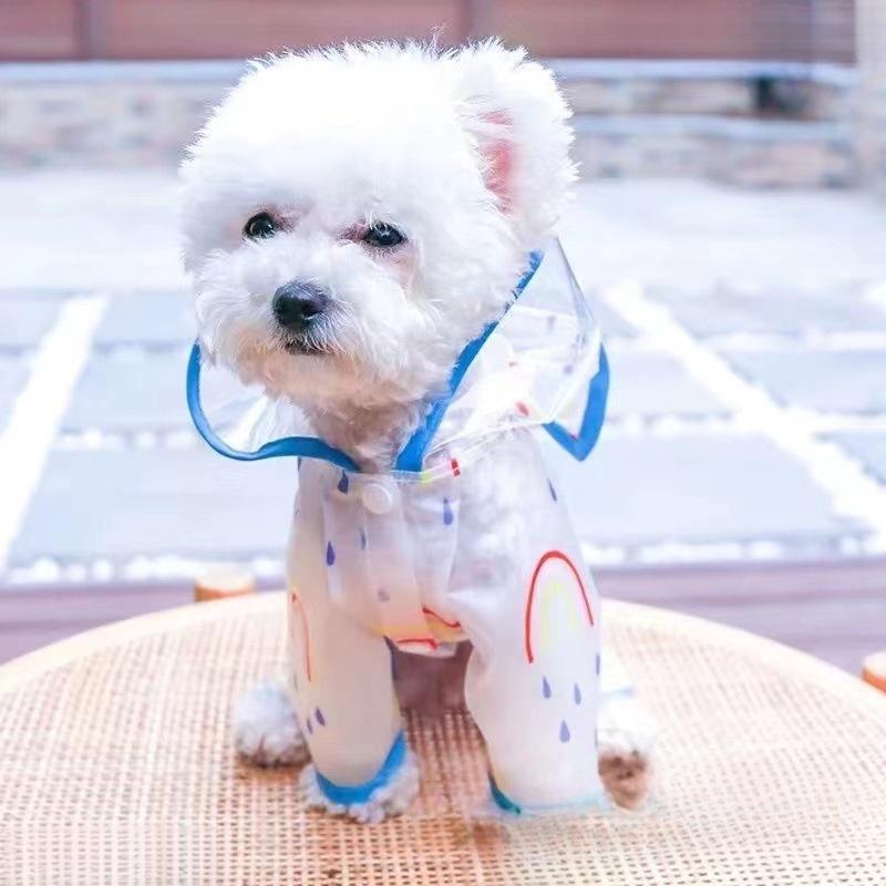 Водонепроницаемый дождевой пончо для маленькой собаки – Летний четырехлапый дождевик для питомца, для той-терьера и других пород
