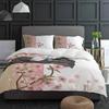 Peach Blossom Petals Leaves Flower Bedding Set 3pcs Duvet Cover Pillowcase Kids Adult Quilt Cover Double Bed Set Home Textile