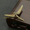 Handmade Pure Copper Chinese Style Art Dragonfly Figurines Miniatures Home Garden Decoration Creative Office Desk Decor Gifts