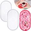 Oval Tray Coaster Epoxy Resin Mold Oval Plate Dish Cup Mat Silicone Mould  Crafts Jewelry Holder Organizer Mold