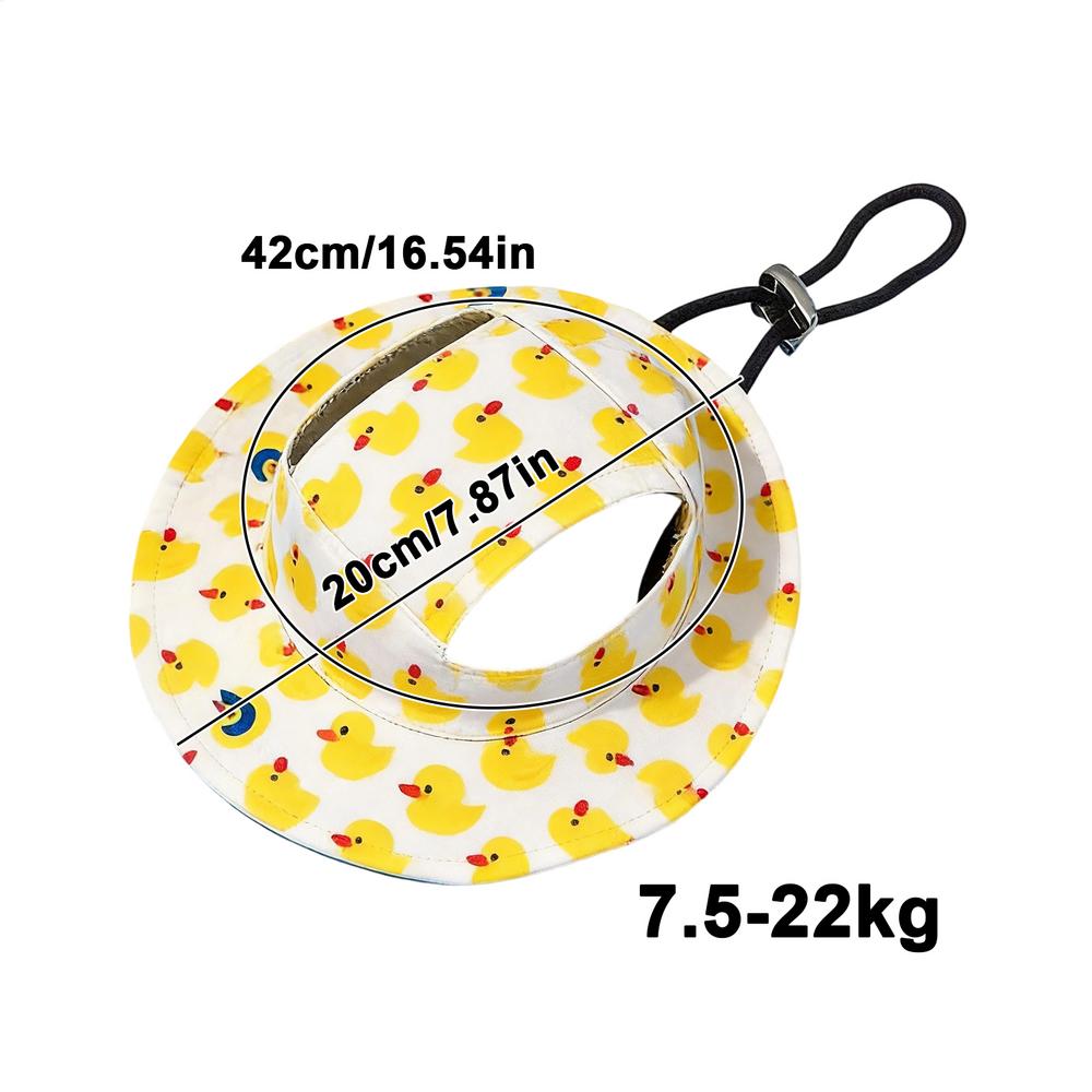 Dog Sun Hat Adjustable Dog Hat Cute Print Caps Pet Sun UV Protection Hat for Walking Outdoor Activities hats for Dogs Cats