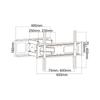 Cabletech TV mount for 37"-80" wall mount, durable and adjustable