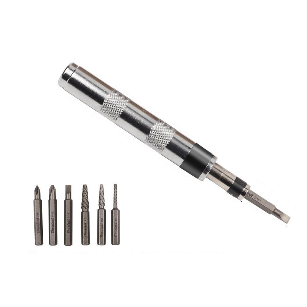 6 in1 Screwdriver Set with Complete Specifications 1/4 Inch Impact Drive Impact Screwdriver High Hardness Multi-purpose