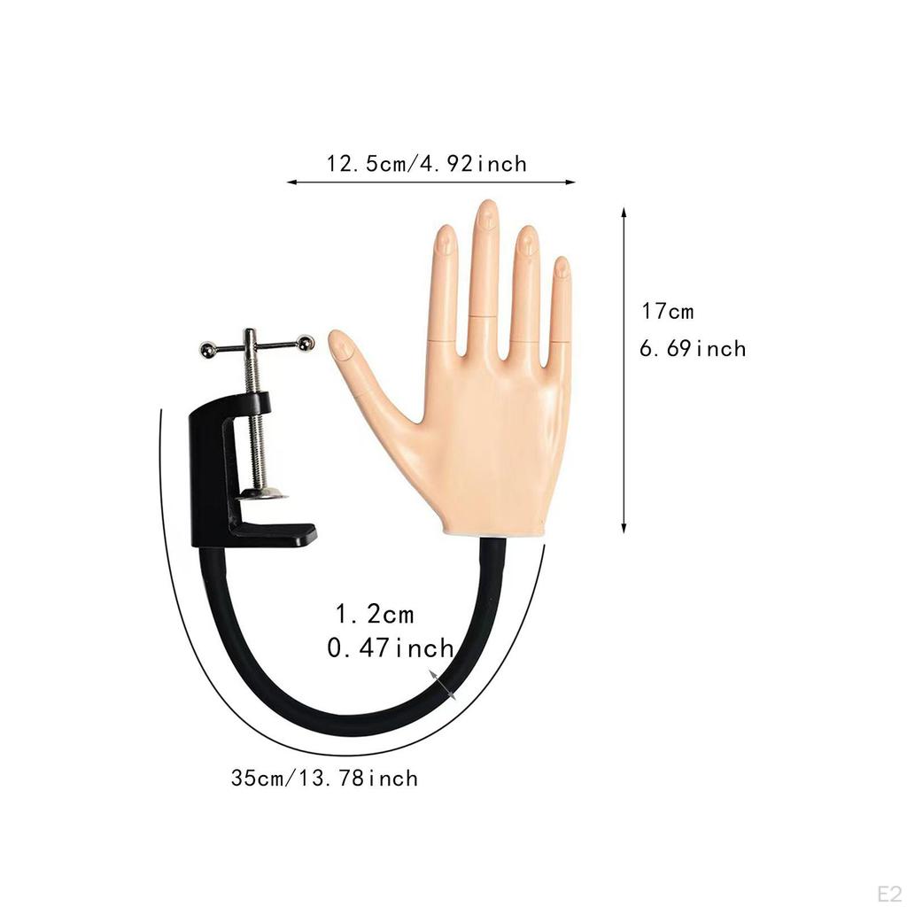 Рука для практики акриловых ногтей, рука-манекен для практики, ноготь с подставкой для самостоятельного дизайна ногтей