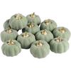 Pack of 10 Artificial Pumpkins Green Foam Pumpkins Fall Decoration for Thanksgiving Halloween Wedding Basket Display