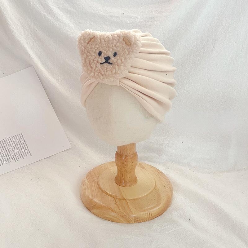 Детский тюрбан с милым мультяшным 3D медвежонком, шапочка для новорожденных мальчиков и девочек, милые весенне-летние хлопковые банданы для малышей, детские вещи