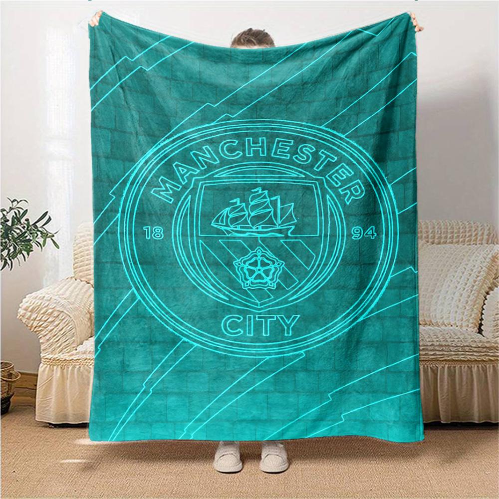 Manchester City Crests Blankets Flannel Printed Breathable Warm Throw Blanket for Home Office Bedspreads 0708a21