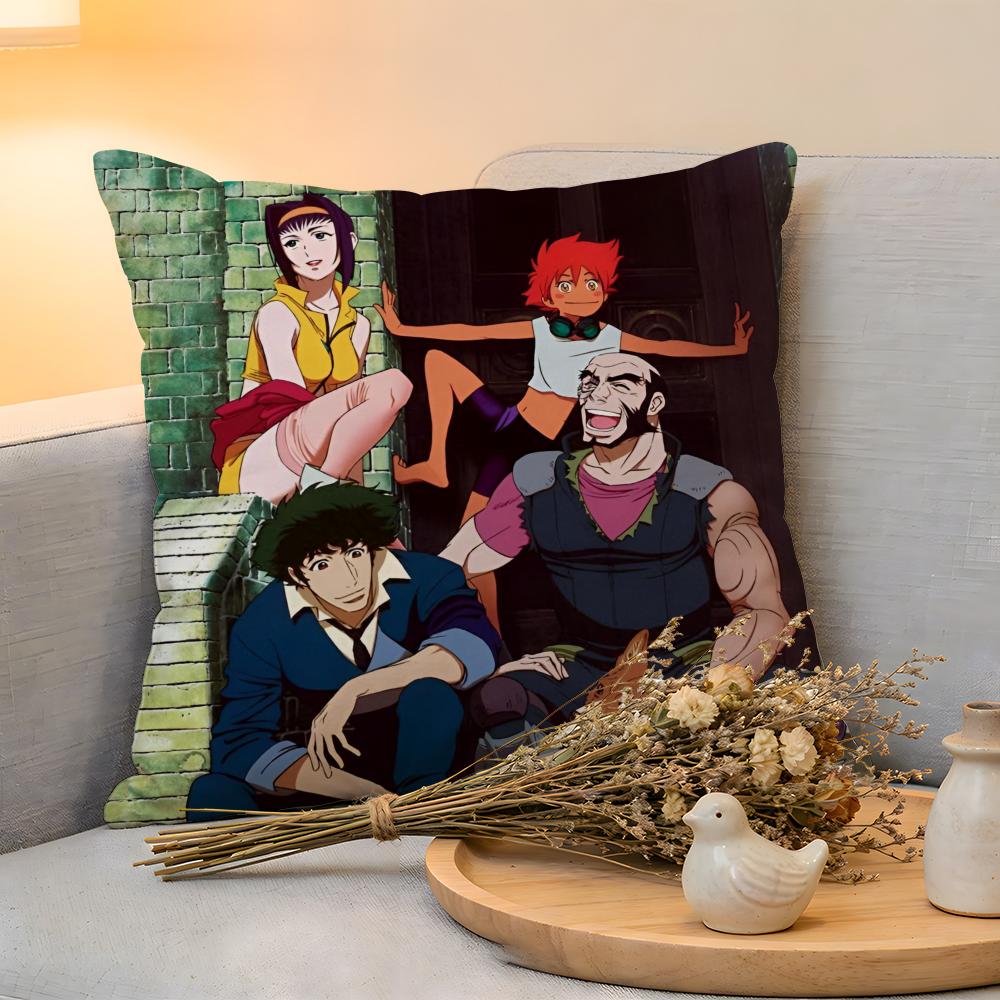 Cushion Cover Linen SkinFriendly Soft Decorative Case For Sofa Home Decor Cowboy Bebop Pillow cover